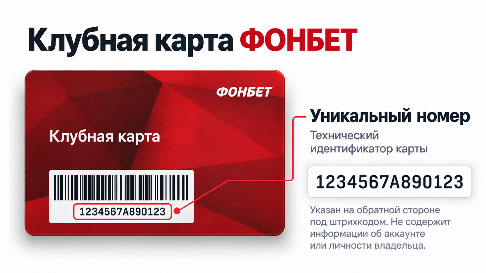 Где находится номер клубной карты Фонбет